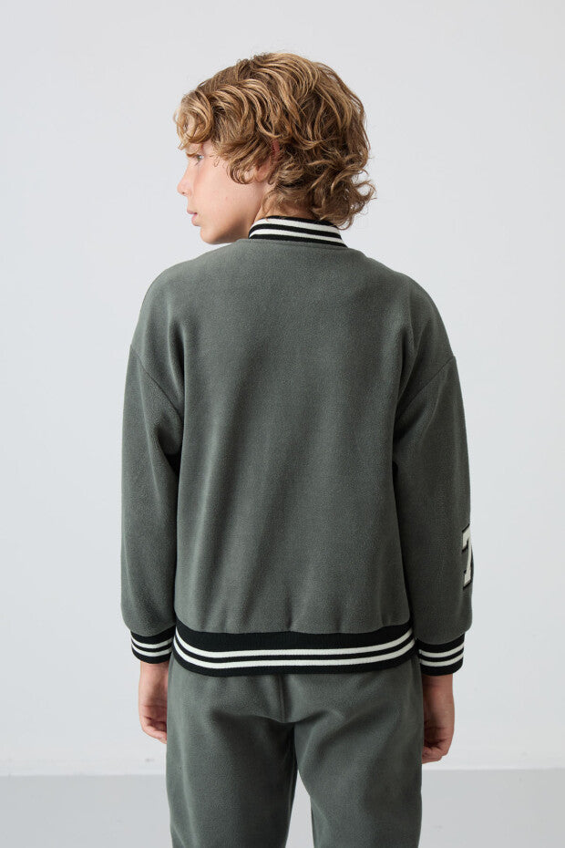 Haki Polar Kolej Ceketi Erkek Çocuk