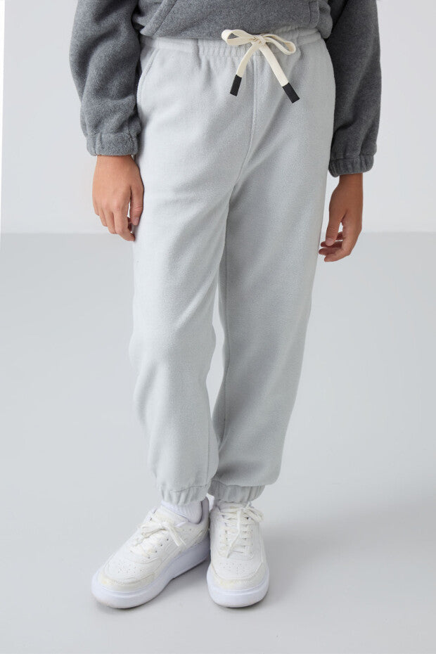 Taş Rengi Polar Jogger Erkek Çocuk Eşofman Altı