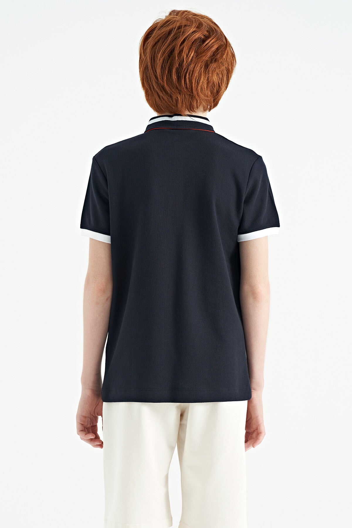 Lacivert Polo Yaka Erkek Çocuk Tshirt