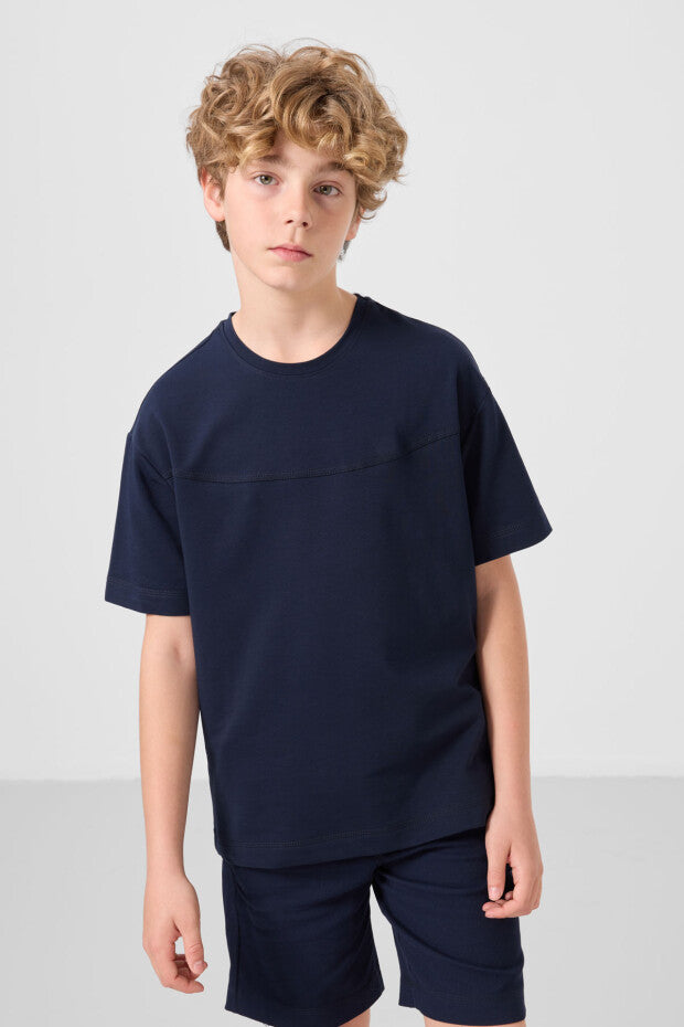 Erkek Çocuk Lacivert Şortlu Takım