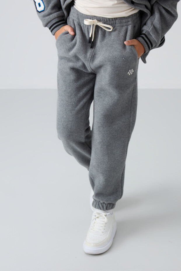 Gri Polar Jogger Eşofman Altı