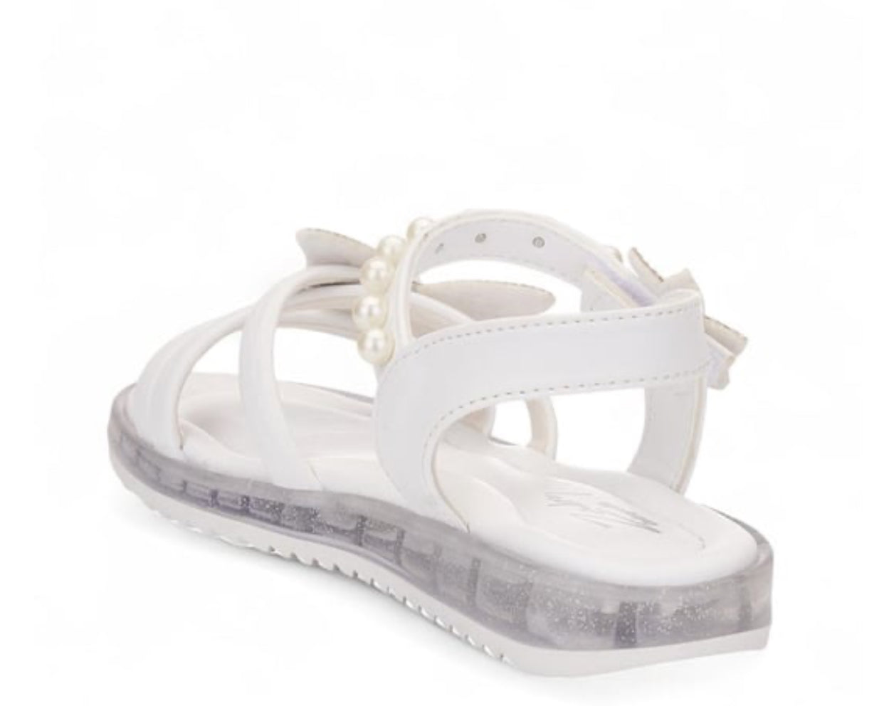 Beyaz Kelebek Aksesuarlı Kız Çocuk Sandalet