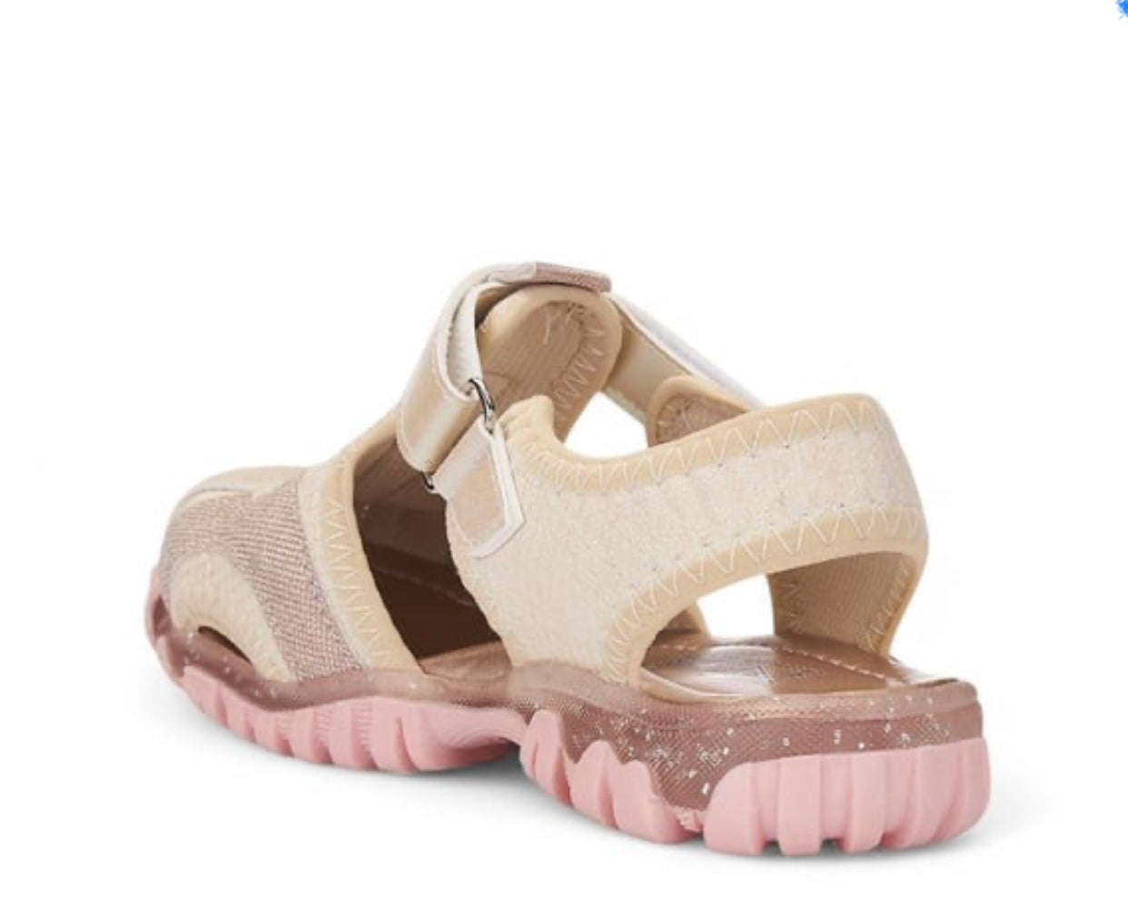 Altın Simli Spor Yazlık Sandalet Kız Çocuk