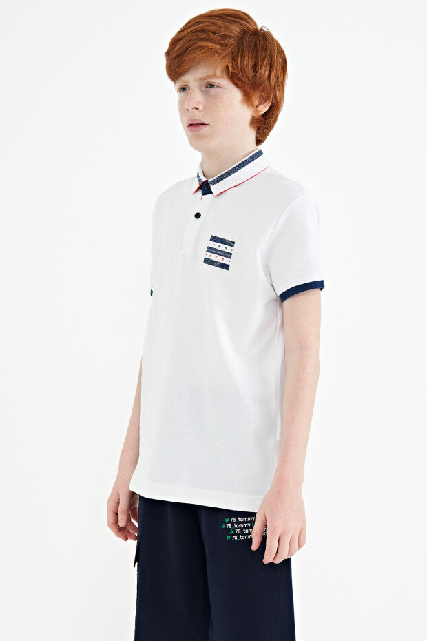 Erkek Çocuk Polo Yaka Tshirt Beyaz
