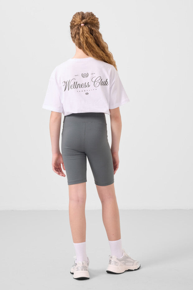 Gri Kısa Tayt Takım