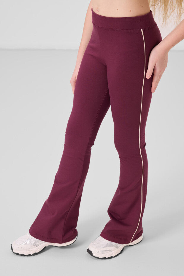 Bordo İspanyol Paça Tayt Tshirt Takım