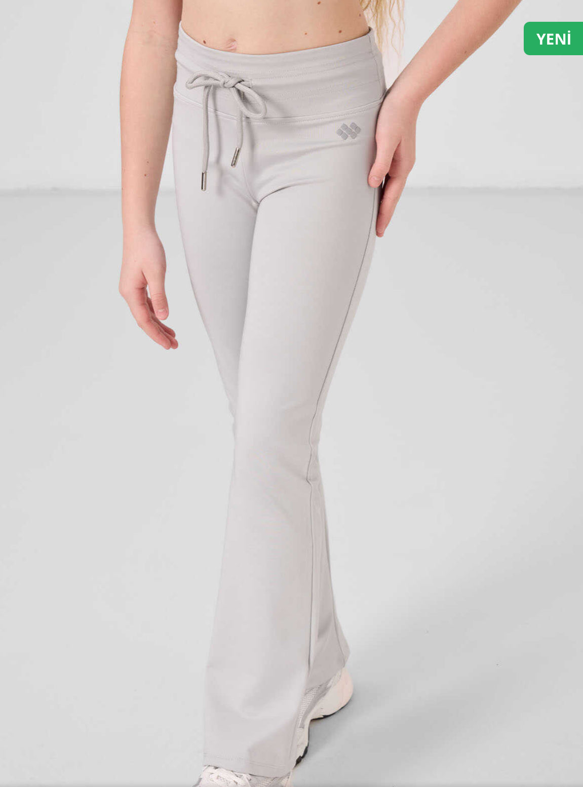 Kız Çocuk Taş Rengi İspanyol Paça Tayt
