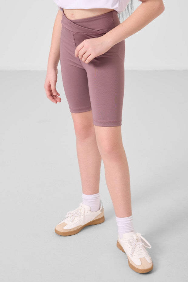 Gül Kurusu Spor Kısa Tayt Takım