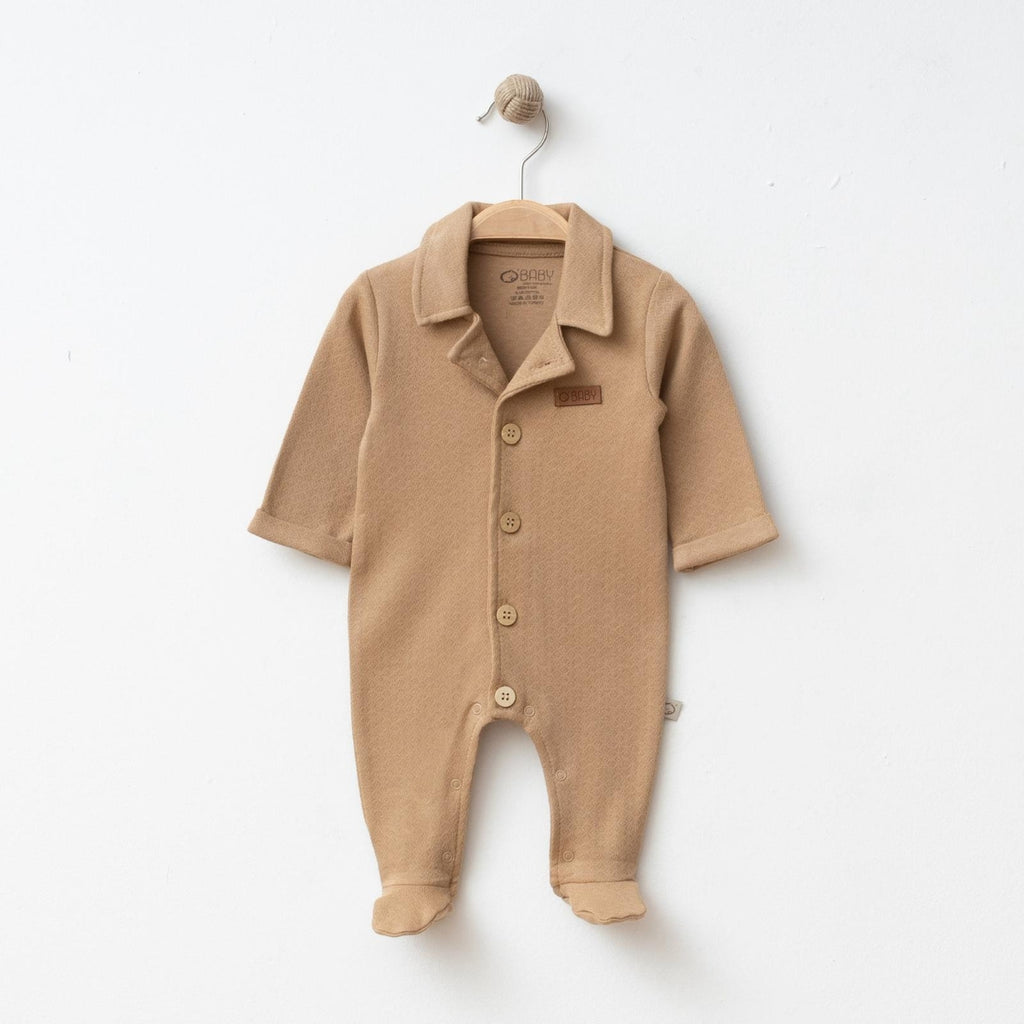 Erkek Bebek Jakarlı Yakalı Tulum – 0-3 / 3-6 Ay