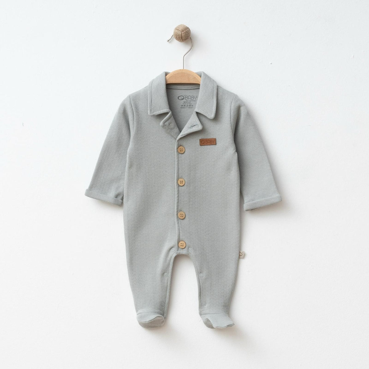 Erkek Bebek Jakarlı Yakalı Tulum – 0-3 / 3-6 Ay